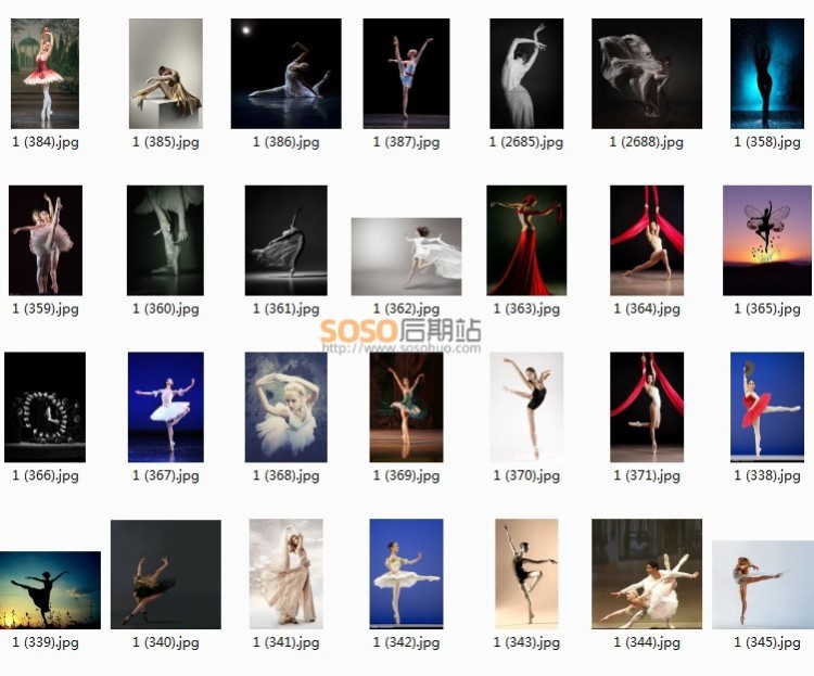 数千张舞蹈摄影图集 芭蕾舞现代街舞动作姿势参考资料 图片素材