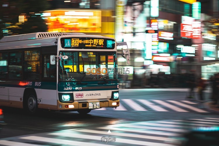 赞！东京旅行LR预设 日本旅拍摄影城市黑金电影色lightroom调色滤镜
