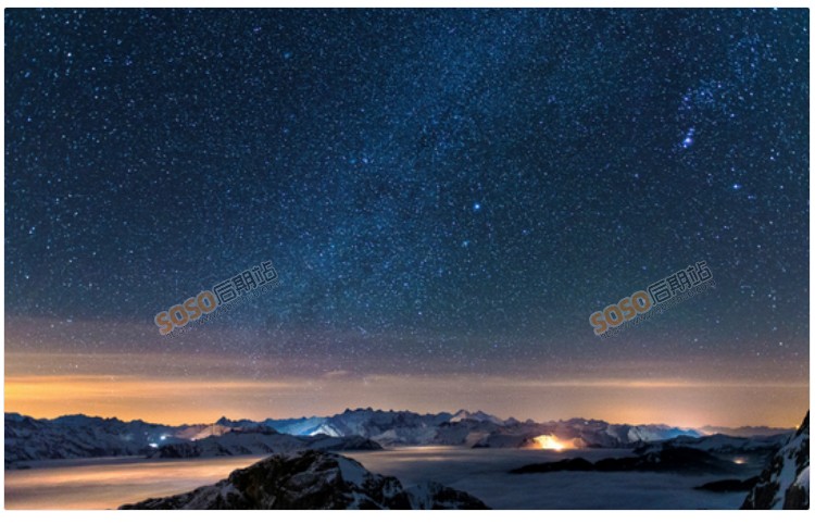 86张唯美星空星轨高清背景图片素材PS合成叠加天空夜景大图